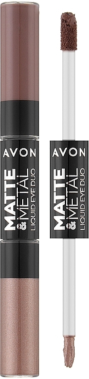 Двойные жидкие тени для век - Avon Matte & Metal Liqiud Eye Duo — фото N1