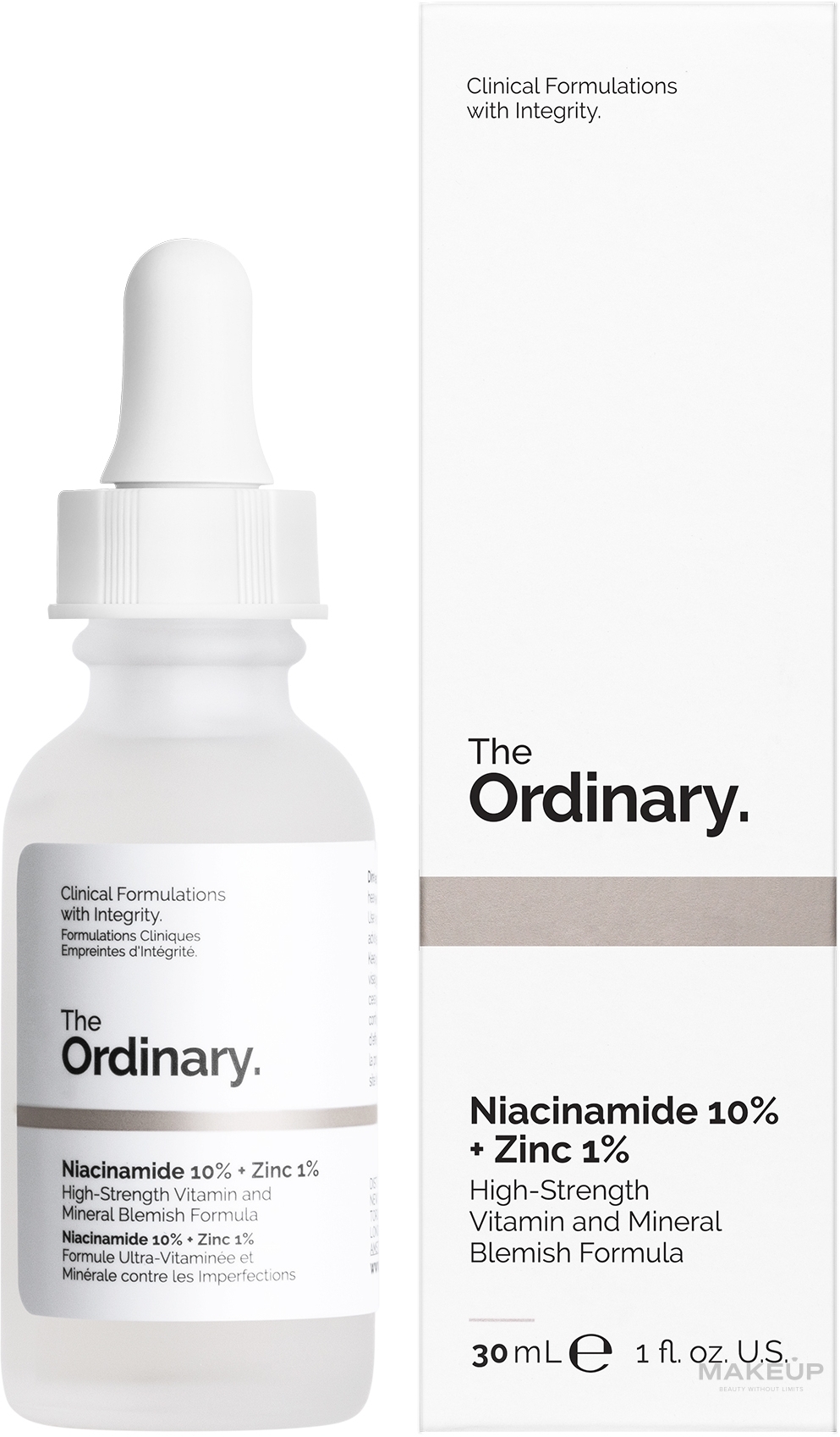 Сыворотка для лица с ниацинамидом и цинком - The Ordinary Niacinamide 10% + Zinc PCA 1% — фото 30ml