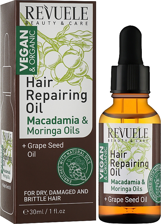 Відновлювальна олія макадамії й моринги - Revuele Macadamia and Moringa Repair Oil — фото N2