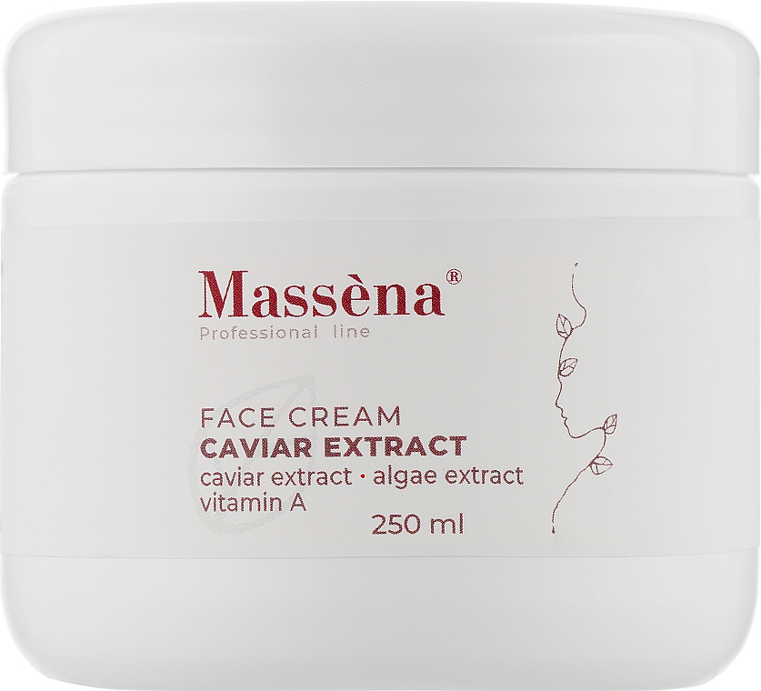 Крем для обличчя з екстрактом чорної ікри - Massena Face Cream Caviar Extract Vitamin A-Caviar Extract-Algae Extract — фото N3