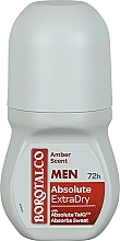 Шариковый дезодорант-антиперспирант - Borotalco Men Absolute Deo Roll-on Extra Dry Amber — фото N1