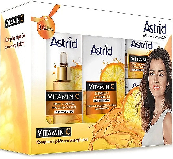 Набор - Astrid Vitamin C Set (f/cr/2x50ml + f/ser/30ml + f/mask/20ml) — фото N1