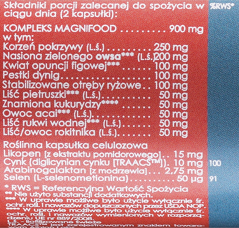 Харчова добавка "Корінь кропиви", в капсулах - Terranova Nettle Root Lycopene & Zinc — фото N3