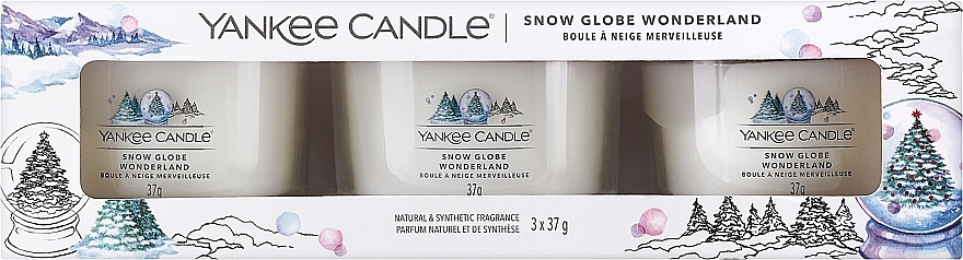 Ароматическая мини-свеча в стакане - Yankee Candle Snow Globe Wonderland Filled Votive — фото N1