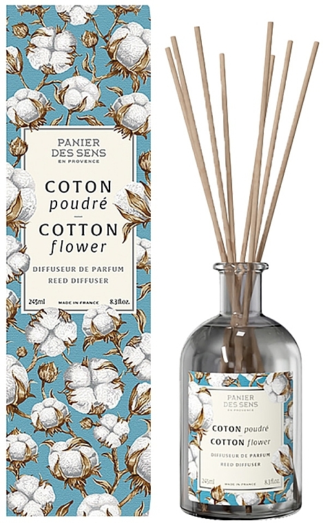 Аромадифузор "Квітка бавовни" - Panier Des Sens Cotton Flower Reed Diffuser — фото N1