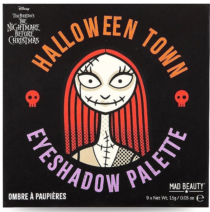 Палетка тіней - Mad Beauty Disney Nightmare Before Christmas Sally Halloween Town Eyeshadow Palette — фото N1
