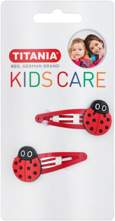 Затиск для волосся контурний "Божа корівка" - Titania Kids Care — фото N1
