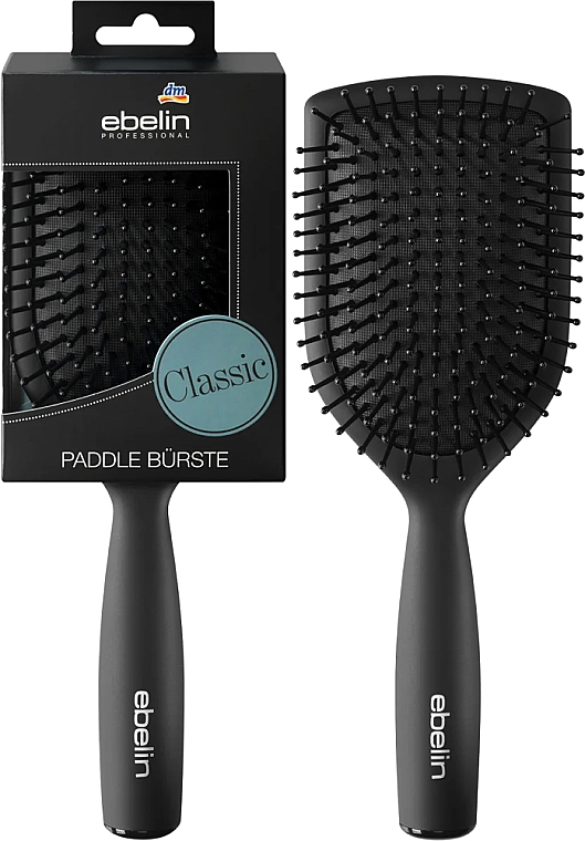Расческа для волос большая, черная - Ebelin Professional Classic Paddle Brush — фото N1