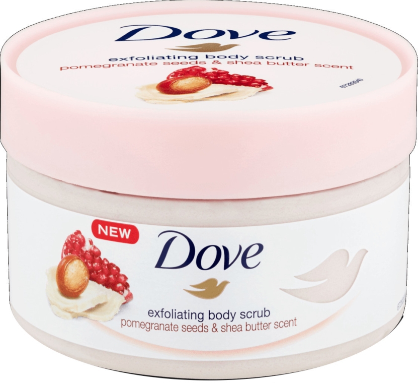 Скраб для тела смягчающий - Dove Exfoliating Body Scrub Pomegranate Seeds & Shea Butter — фото N1