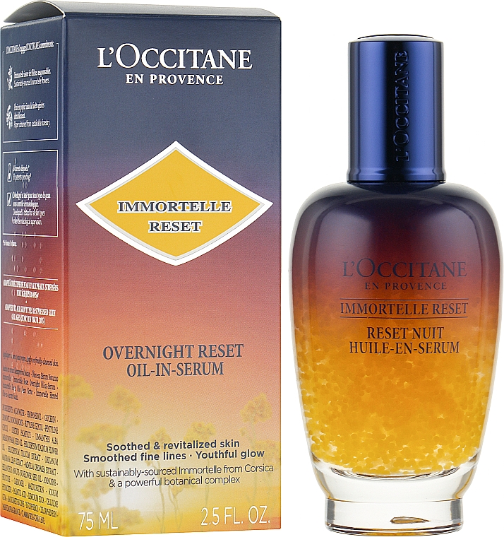 Нічний еліксир для обличчя - L'Occitane Immortelle Overnight Reset Oil-In-Serum — фото N8
