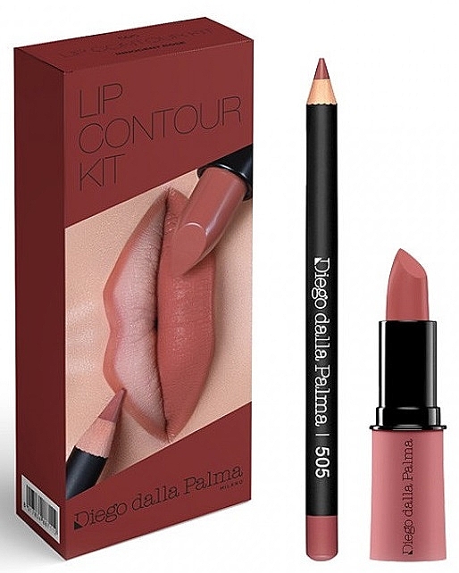 Набір - Diego Dalla Palma Lip Contour Kit 505 (lipstick/4g + lip/pencil/1.1g) — фото N1