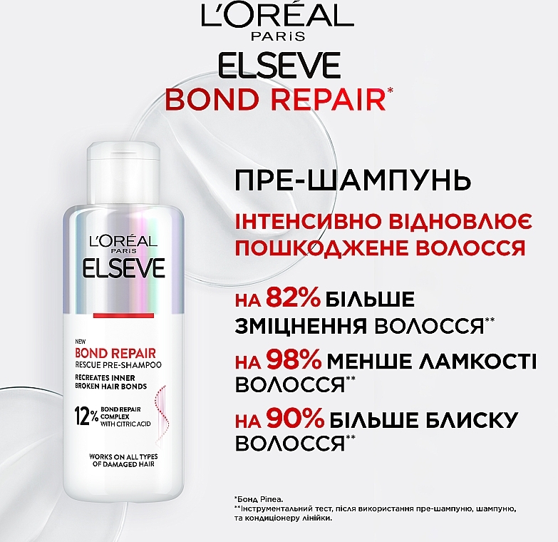 Восстанавливающий пре-шампунь для поврежденных волос - L'Oréal Paris Elseve Bond Repair Pre-Shampoo — фото N3