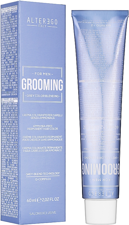 Безаміачна крем-фарба для чоловіків - Alter Ego Grooming Grey Color Blending — фото N1