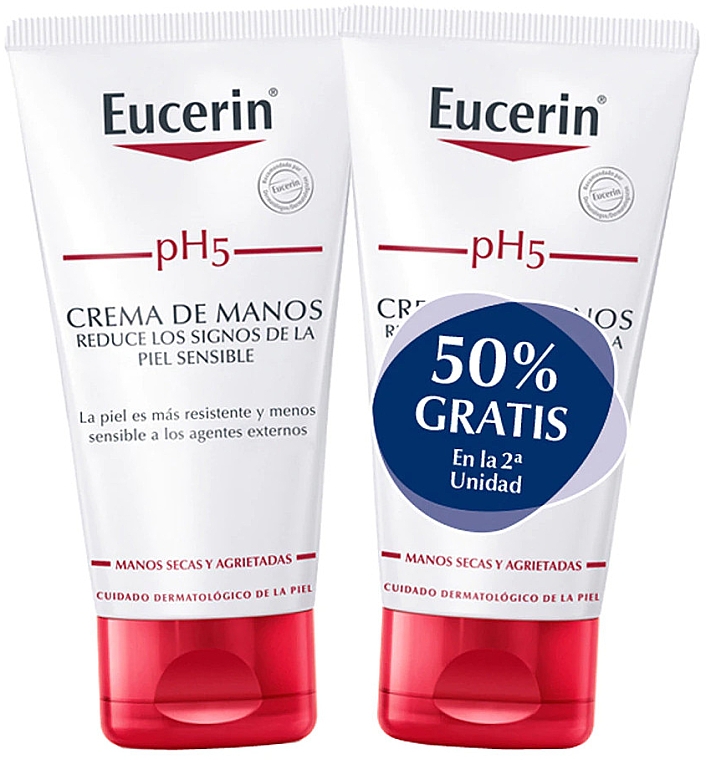 Набор - Eucerin pH5 Hand Cream (h/cr/75mlx2) — фото N1