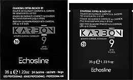 Обесцвечивающий угольный порошок для осветления до 9 тонов - Echosline 9 Charcoal Extra Bleach 9T — фото N2
