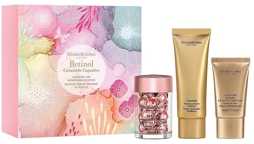 Набор - Elizabeth Arden Retinol Ceramide Capsules Set (f/cl/50ml + n/f/ser/30pcs + n/f/cr/15ml) — фото N1