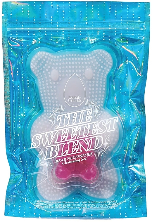 Набір - Beautyblender The Sweetest Blend Bear Necessities Cleansing Set ( soap/16g + cleans/mat/1pcs) — фото N2