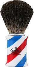 УЦЕНКА Помазок для бритья, 6736 - Omega Barber Pole Black Badger Shaving Brush * — фото N1