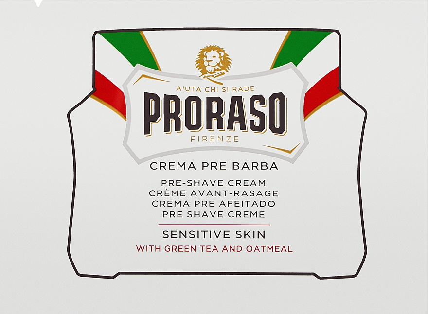 Крем до бритья для чувствительной кожи - Proraso White Line Pre-Shaving Anti-Irritation Cream (пробник)