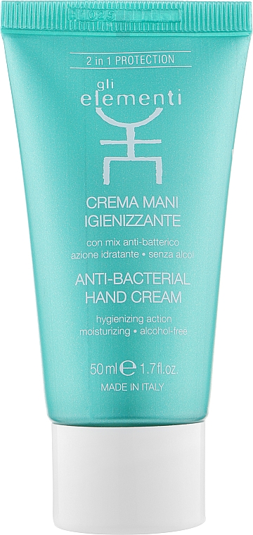 Крем для рук антибактеріальний - Gli Elementi Anti-Bacterial Hand Cream — фото N1