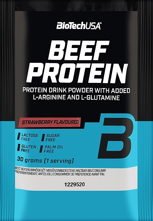 Протеин говяжий "Клубника" - BioTechUSA Beef Protein Strawberry Drink Powder — фото N2