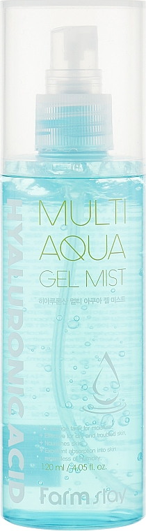 Гель-спрей для лица с гиалуроновой кислотой - FarmStay Hyaluronic Acid Multi Aqua Gel Mist — фото N1