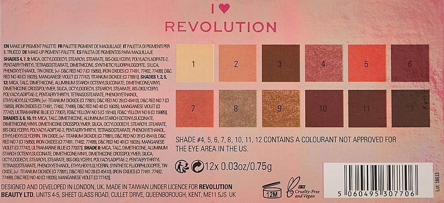 Палетка тіней для повік - Makeup Revolution I Heart Revolution Angel Heart — фото N3