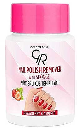 Рідина для зняття лаку - Golden Rose Nail Polish Remover with Sponge Strawberry — фото N1