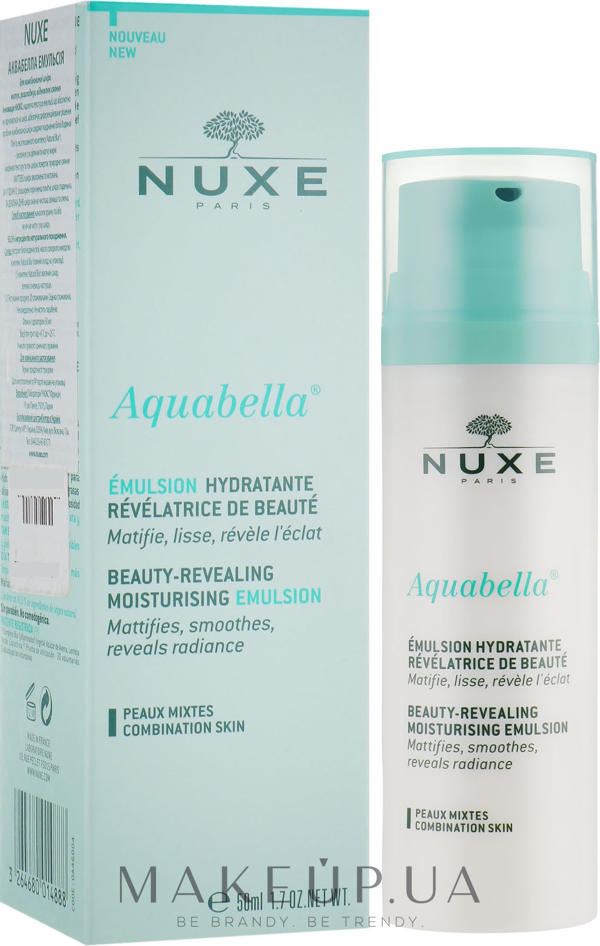 Зволожувальна емульсія - Nuxe Aquabella Beauty-Revealing Moisturising Emulsion — фото 50ml