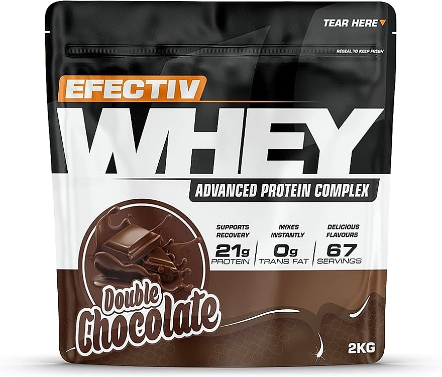 Сывороточный протеин "Двойной шоколад" - Efectiv Nutrition Whey Protein Double Chocolate — фото N1