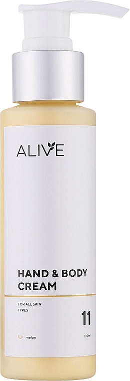 Крем для глибокого зволоження та відновлення рук та тіла - ALIVE Cosmetics Hand & Body Cream 11 — фото N1