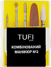 Набір фрез для комбінованого манікюру №2 - Tufi Profi — фото N1