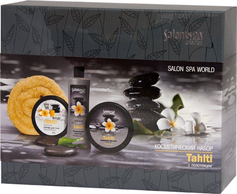 Косметичний набір - Salon Professional SPA Collection Tahiti (scr/300ml + cr/gel/300ml + cr/300ml + towel)