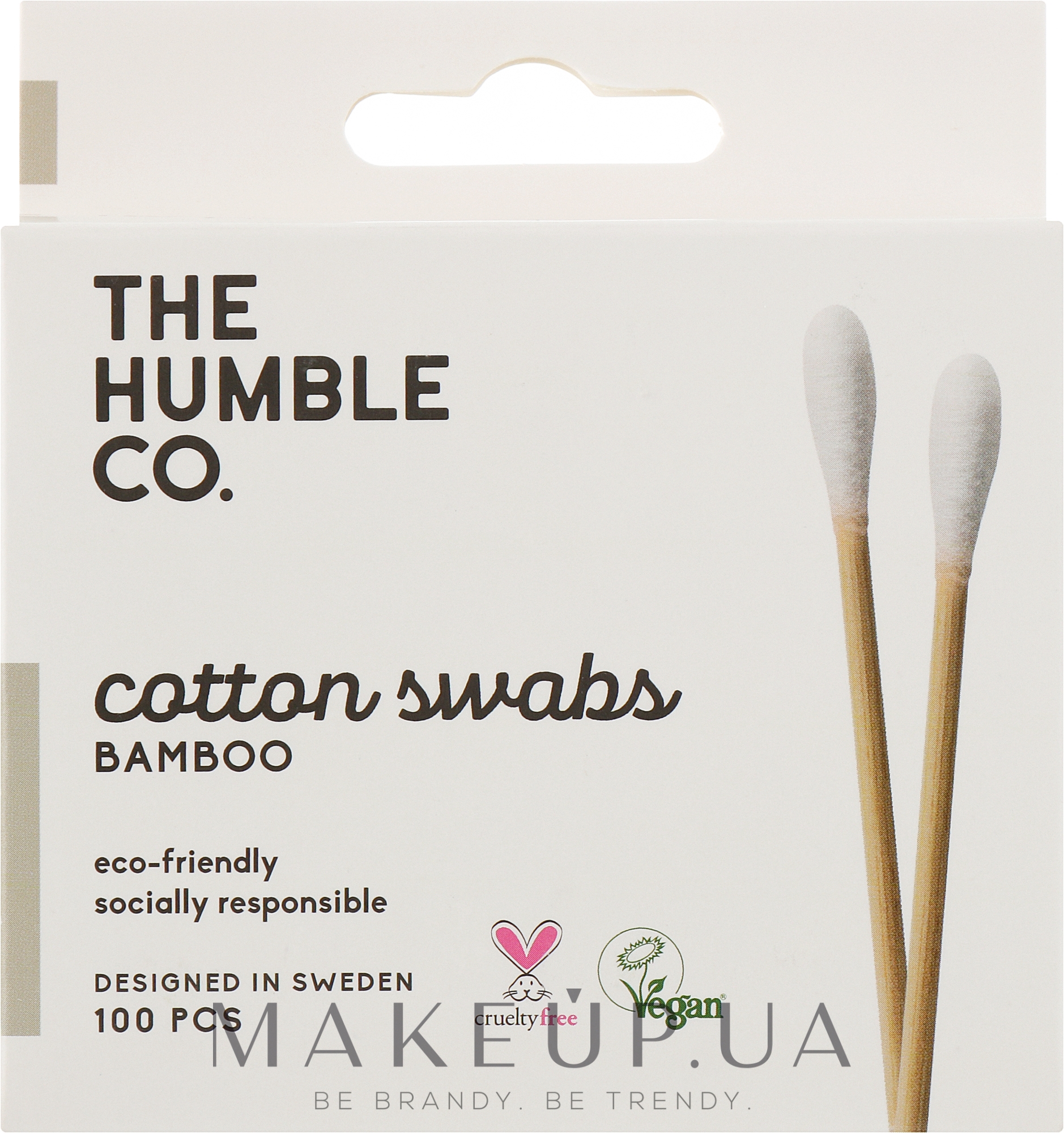 Бамбукові ватні палички - The Humble Co. Cotton Swabs White — фото 100шт