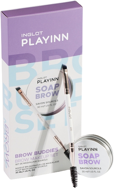 Inglot Playinn Brow Buddies Brow Makeup Set (soap/brow/30ml + brush/1pc) - Inglot Playinn Brow Buddies Brow Makeup Set (soap/brow/30ml + brush/1pc) — фото N3