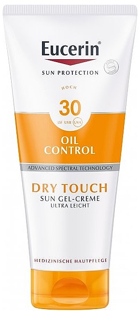 Солнцезащитный ультралегкий гель-крем с матирующим эффектом - Eucerin Oil Control Dry Touch Sun Gel-Cream SPF30 — фото N1