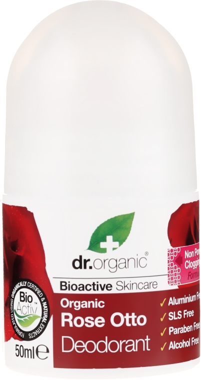 Дезодорант "Трояндова олія" - Dr. Organic Bioactive Skincare Rose Otto Deodorant — фото N1