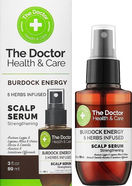 Сыворотка для кожи головы «Репейная сила» - The Doctor Health & Care Burdock Energy 5 Herbs Infused Scalp Serum — фото N2