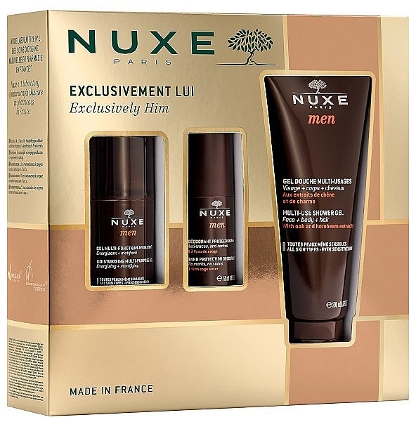 Набор - Nuxe Men Exclusively Him (f/gel/50ml + deo/50ml + sh/gel/200ml) — фото N1