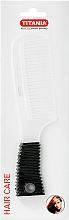 Парфумерія, косметика Гребінь з гумовою ручкою 20 см, білий - Titania