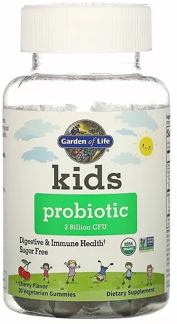 Харчова добавка для дітей "Пробіотик", вишня - Garden of Life Kids Probiotic — фото N1