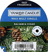 Ароматический воск - Yankee Candle Balsam & Cedar Wax Melts — фото N1