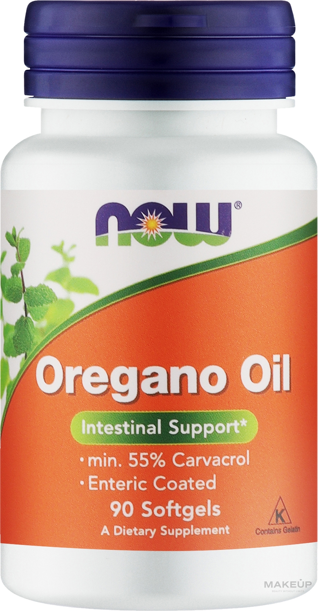 Капсули "Олія орегано" - Now Foods Oregano Oil Intestinal Support — фото 90шт