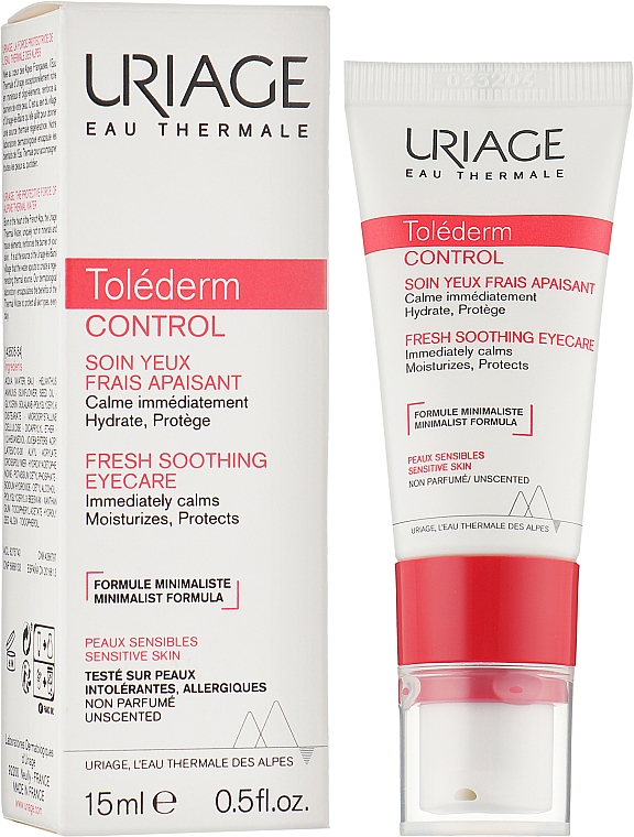 Заспокійливий засіб для шкіри навколо очей - Uriage Tolederm Control Fresh Soothing Eyecare — фото N2