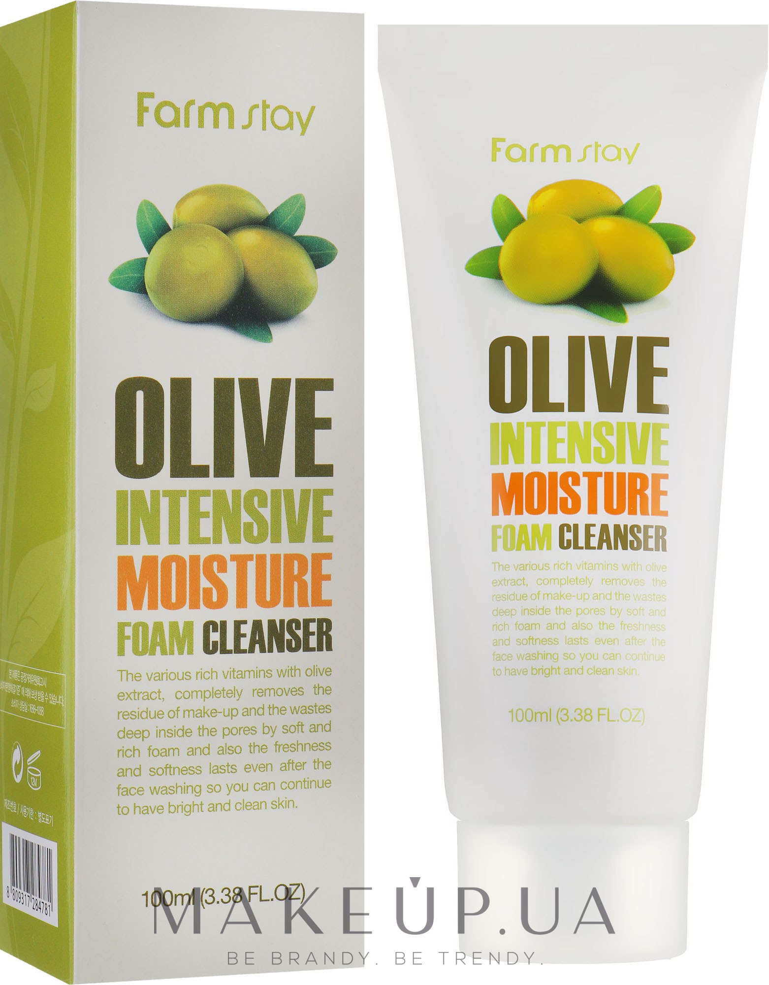 Пенка очищающая с экстрактом оливы увлажняющая - FarmStay Olive Intensive Moisture Foam Cleanser — фото 100ml