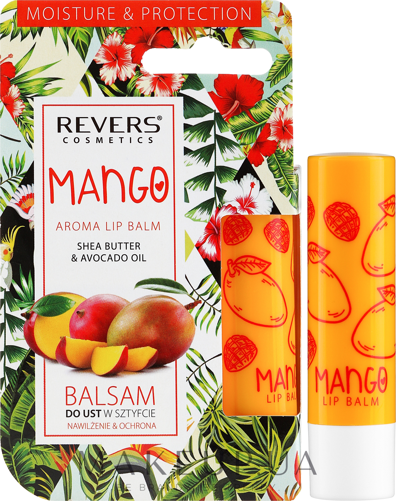 Бальзам для губ с ароматом манго - Revers Cosmetics Lip Balm Mango — фото 4g