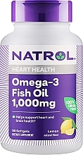 Рыбий жир, 1,000 mg, 150 капсул - Natrol Omega-3 Fish Oil Natural Lemon Flavor — фото N3