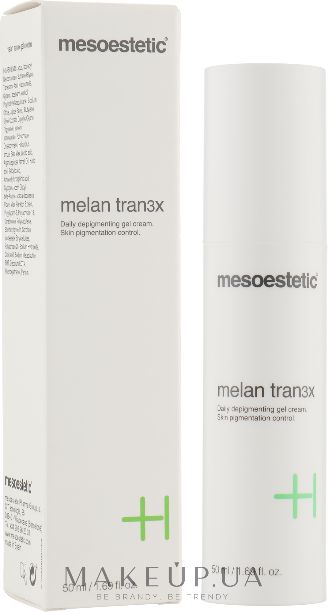 Депигментирующий гель-крем - Mesoestetic Melan Tran3x Daily Depigmenting Gel Cream  — фото 50ml