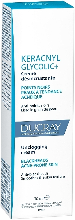 Очищувальний крем від чорних цяток - Ducray Keracnyl Glycolic + Unclogging Cream — фото N3