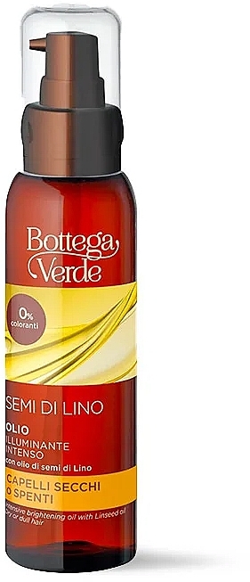 Олія для волосся з лляною олією - Bottega Verde Intensive Brightening Oil — фото N1